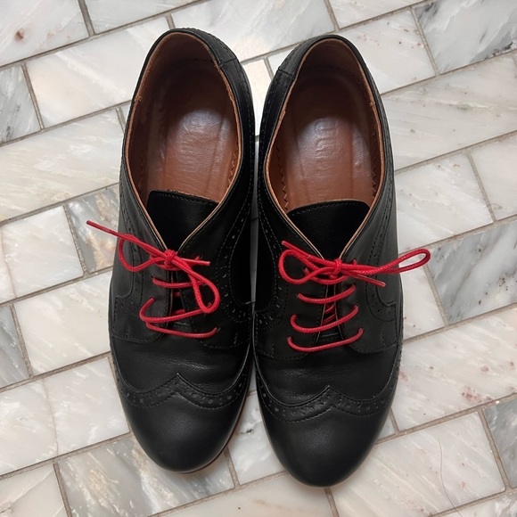 JULIA BO Women’s Black Leather Astoria - Derby Shoes - Size 6 (36) - Picture 10 of 13